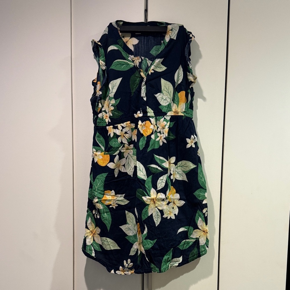 Old Navy Floral Dress - Navy and Green